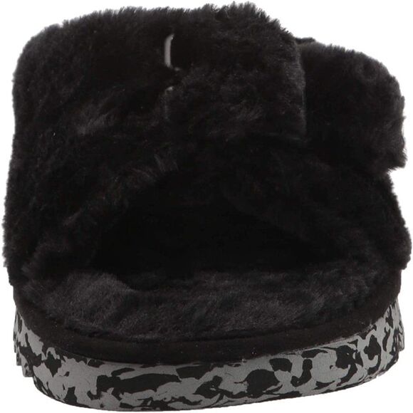 Dr. Scholl's Staycay OG Faux Fur Slide Slipper size 7 in Black- NEW - Picture 4 of 13